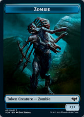 Blood // Zombie (005) Double-Sided Token [Innistrad: Crimson Vow Tokens] | Deep Dive Games St. Marys