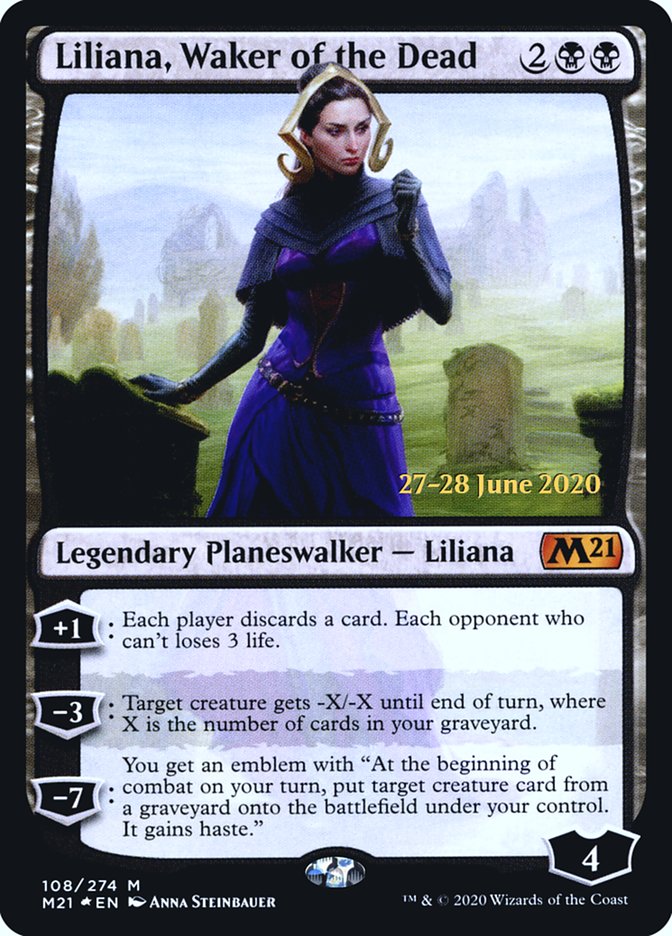 Liliana, Waker of the Dead [Core Set 2021 Prerelease Promos] | Deep Dive Games St. Marys