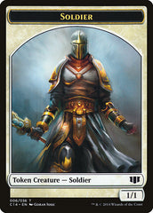 Soldier // Spirit Double-Sided Token [Commander 2014 Tokens] | Deep Dive Games St. Marys