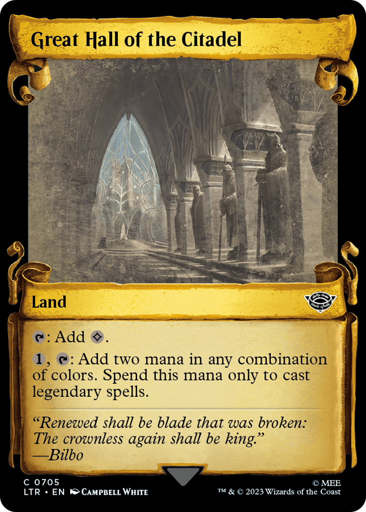 Great Hall of the Citadel [The Lord of the Rings: Tales of Middle-Earth Showcase Scrolls] | Deep Dive Games St. Marys