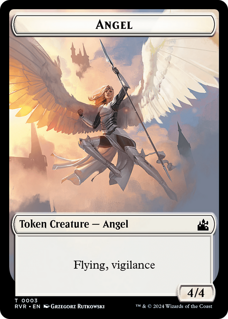 Angel Token (0003) [Ravnica Remastered Tokens] | Deep Dive Games St. Marys