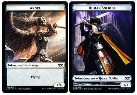 Angel // Human Soldier Double-Sided Token [Double Masters Tokens] | Deep Dive Games St. Marys