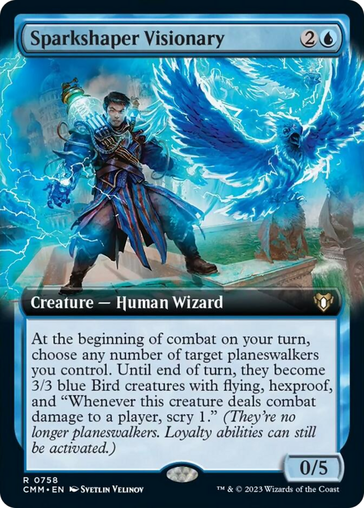 Sparkshaper Visionary (Extended Art) [Commander Masters] | Deep Dive Games St. Marys