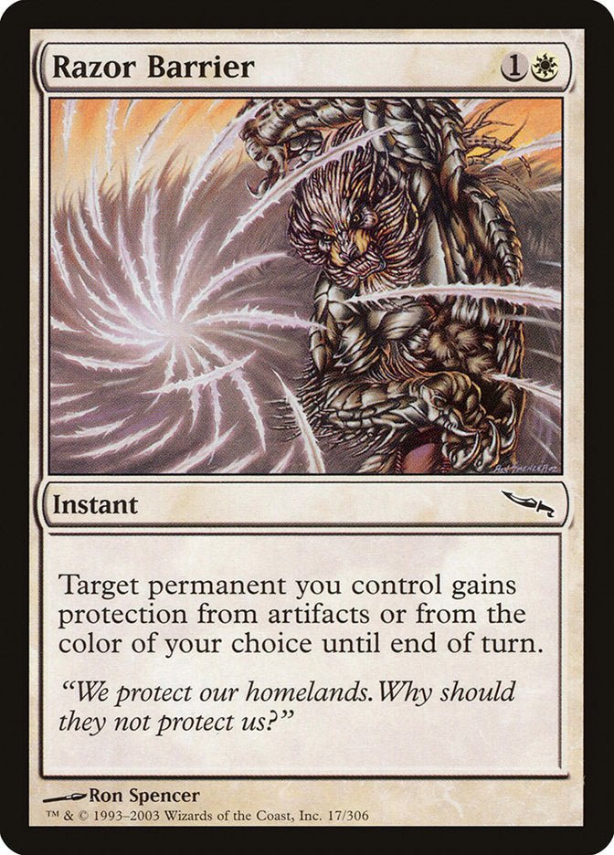 Razor Barrier [Mirrodin] | Deep Dive Games St. Marys