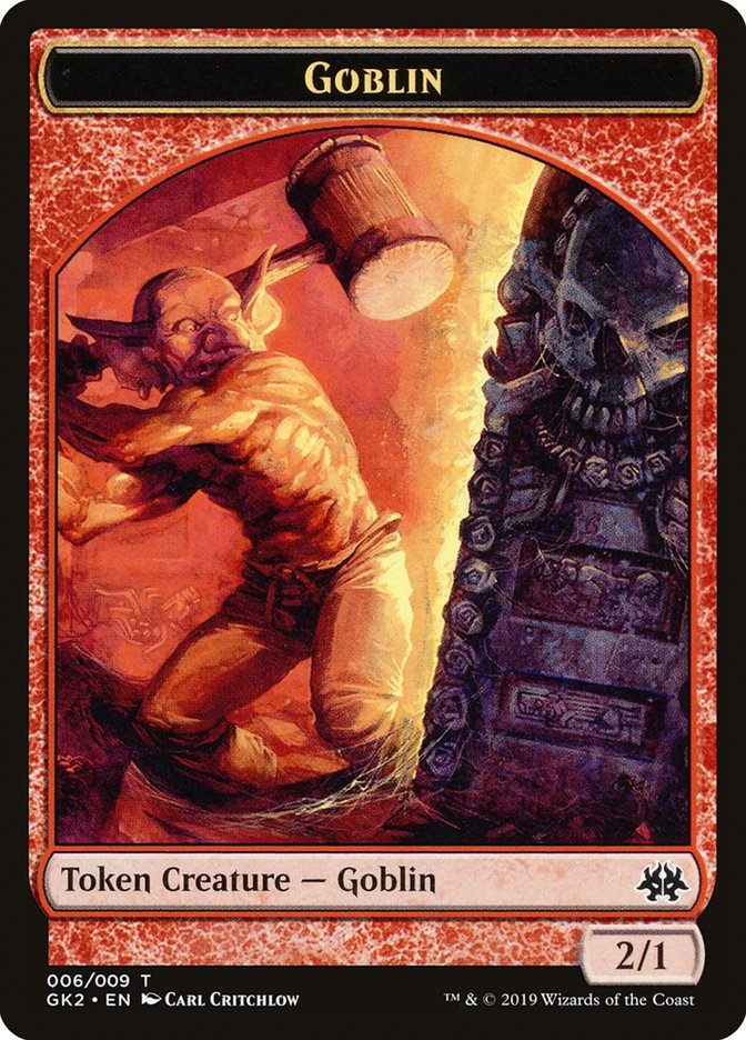 Dragon // Goblin Double-Sided Token [Ravnica Allegiance Guild Kit Tokens] | Deep Dive Games St. Marys