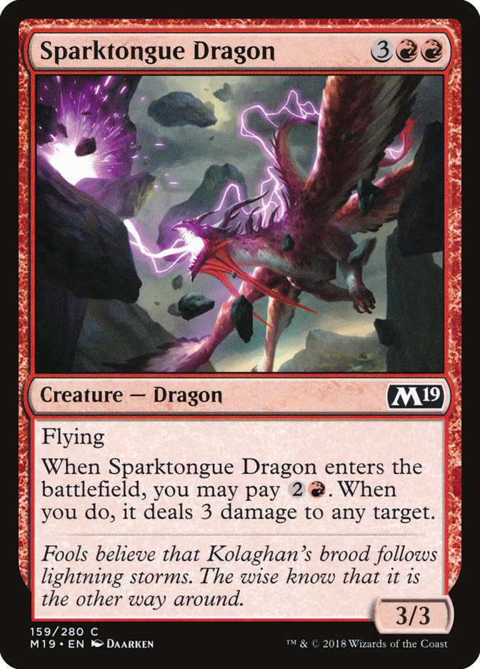 Sparktongue Dragon [Core Set 2019] | Deep Dive Games St. Marys