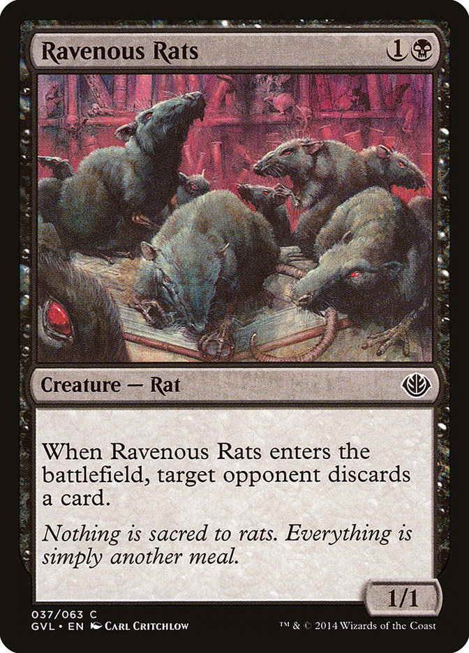 Ravenous Rats (Garruk vs. Liliana) [Duel Decks Anthology] | Deep Dive Games St. Marys