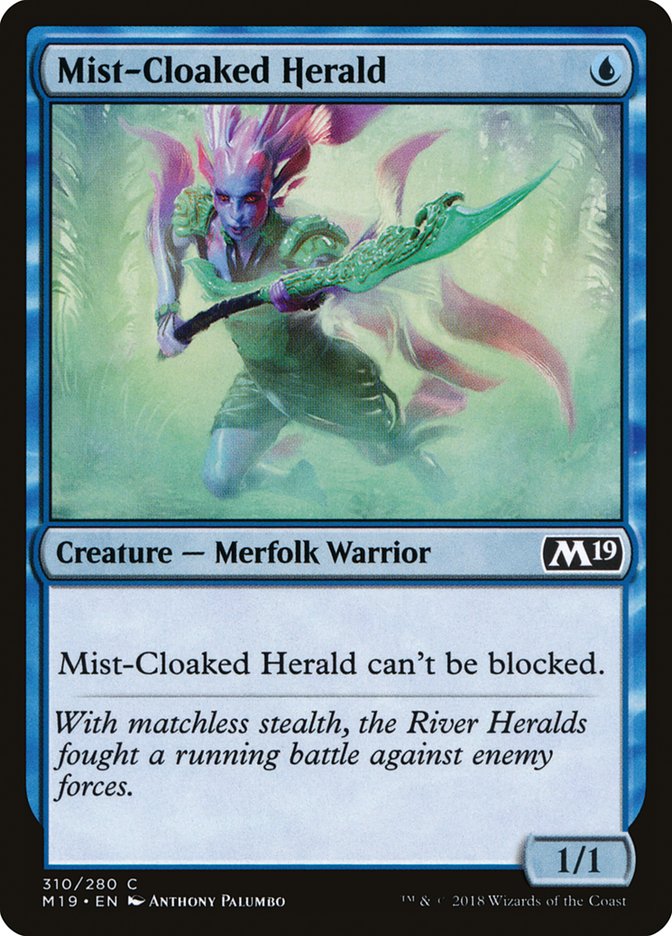 Mist-Cloaked Herald [Core Set 2019] | Deep Dive Games St. Marys