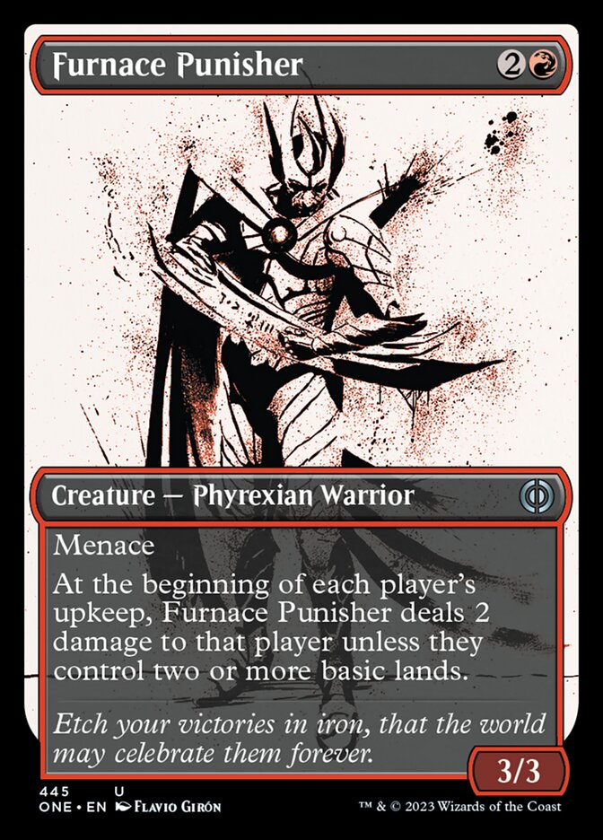 Furnace Punisher (Showcase Ichor Step-and-Compleat Foil) [Phyrexia: All Will Be One] | Deep Dive Games St. Marys