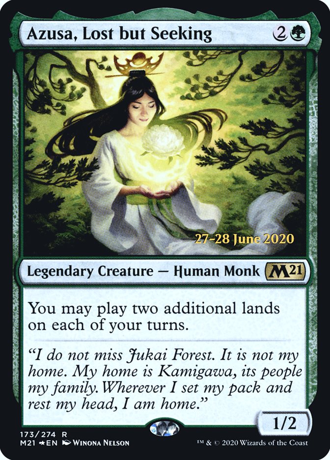 Azusa, Lost but Seeking [Core Set 2021 Prerelease Promos] | Deep Dive Games St. Marys