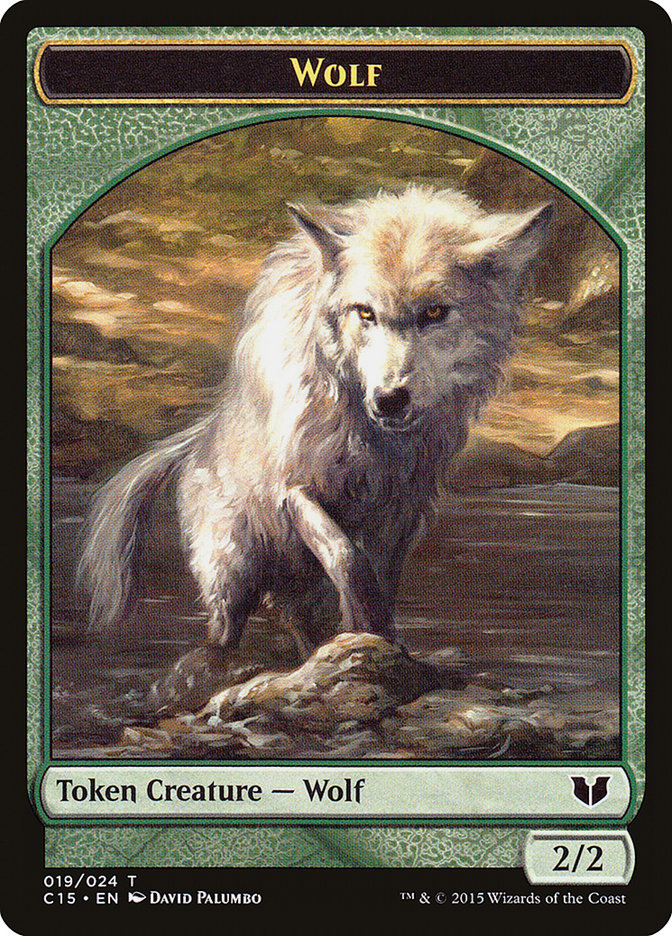 Wolf // Zombie Double-Sided Token [Commander 2015 Tokens] | Deep Dive Games St. Marys