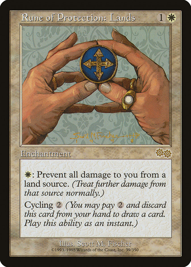 Rune of Protection: Lands [Urza's Saga] | Deep Dive Games St. Marys