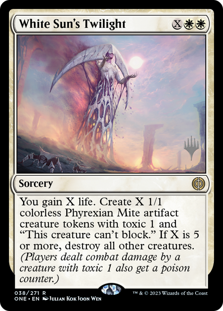 White Sun's Twilight (Promo Pack) [Phyrexia: All Will Be One Promos] | Deep Dive Games St. Marys