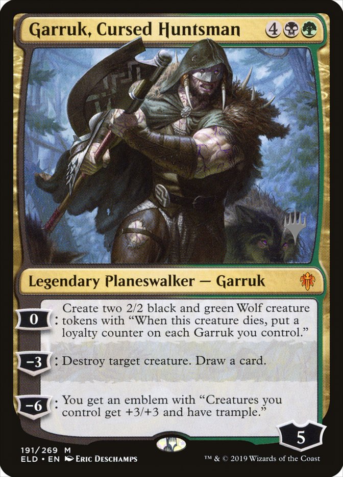 Garruk, Cursed Huntsman (Promo Pack) [Throne of Eldraine Promos] | Deep Dive Games St. Marys