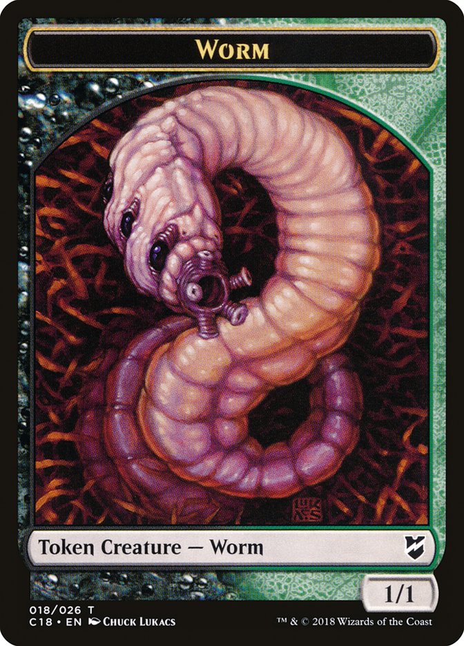 Worm Token [Commander 2018 Tokens] | Deep Dive Games St. Marys