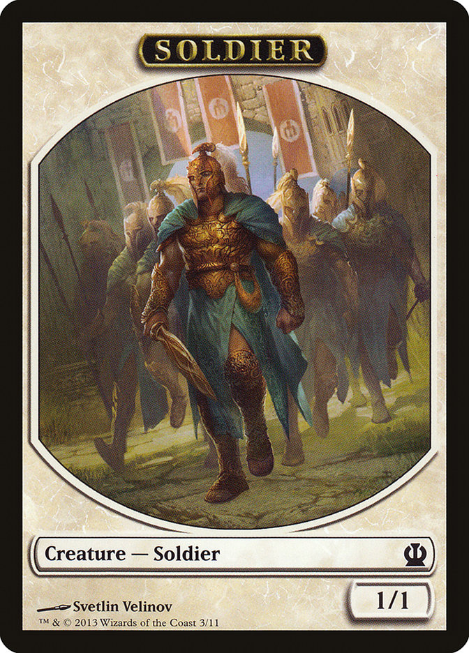 Soldier Token (3/11) [Theros Tokens] | Deep Dive Games St. Marys