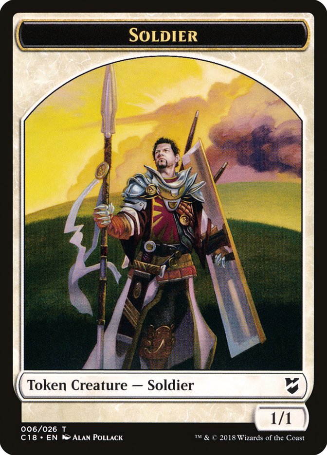 Angel // Soldier Double-Sided Token [Commander 2018 Tokens] | Deep Dive Games St. Marys