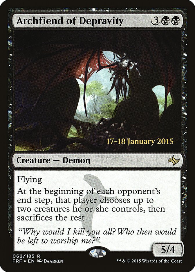 Archfiend of Depravity [Fate Reforged Prerelease Promos] | Deep Dive Games St. Marys