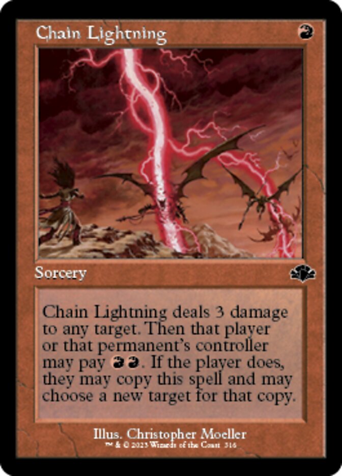 Chain Lightning (Retro) [Dominaria Remastered] | Deep Dive Games St. Marys