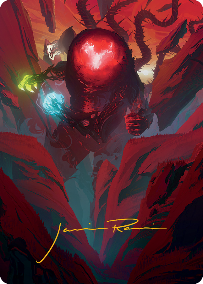 Omnath, Locus of All Art Card (62) (Gold-Stamped Signature) [March of the Machine Art Series] | Deep Dive Games St. Marys