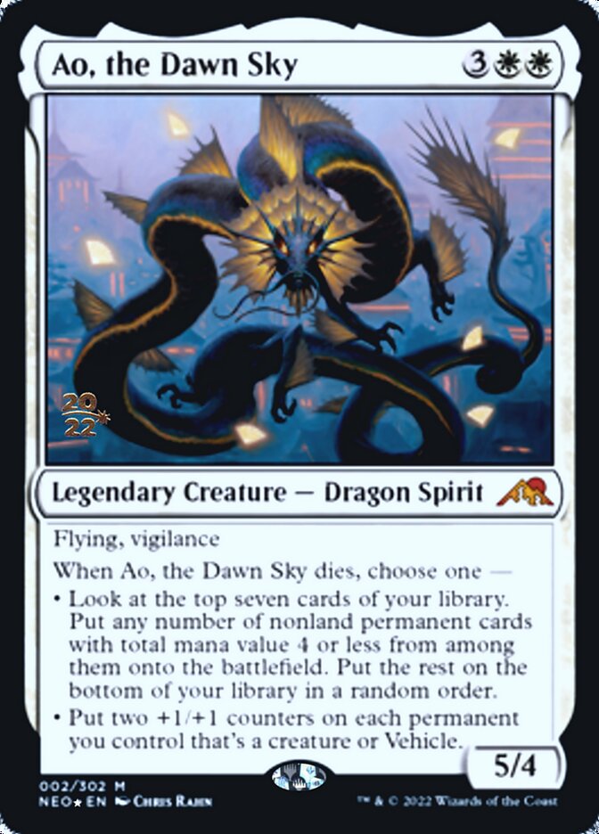 Ao, the Dawn Sky [Kamigawa: Neon Dynasty Prerelease Promos] | Deep Dive Games St. Marys