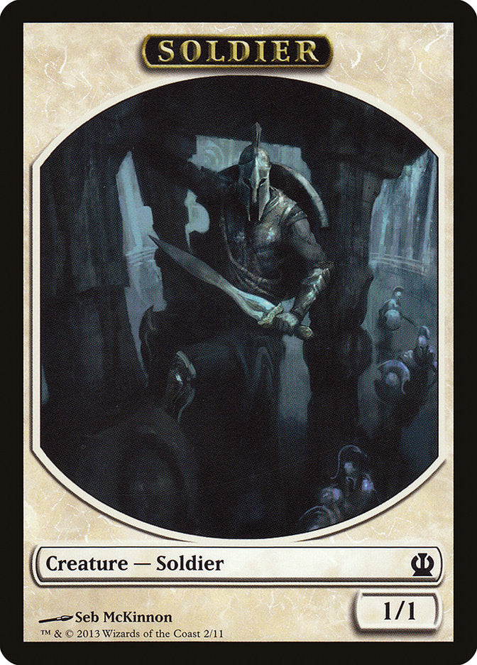 Soldier Token (2/11) [Theros Tokens] | Deep Dive Games St. Marys