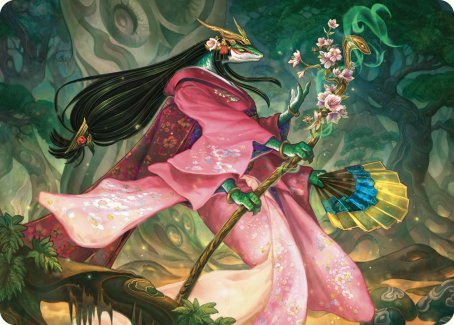 Sakiko, Mother of Summer Art Card [Commander Masters Art Series] | Deep Dive Games St. Marys