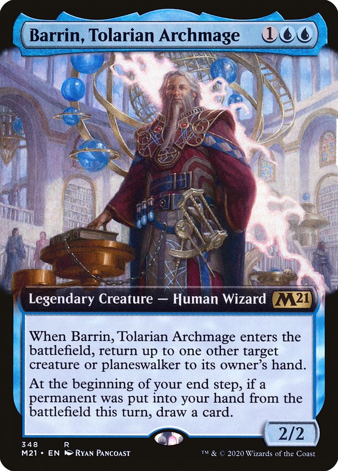 Barrin, Tolarian Archmage (Extended Art) [Core Set 2021] | Deep Dive Games St. Marys