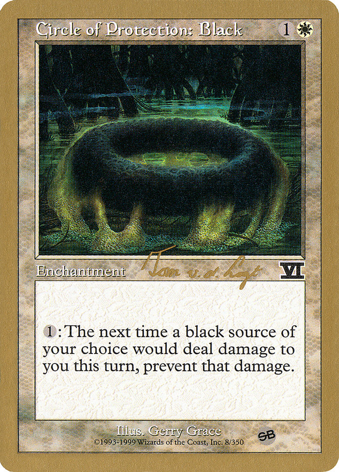 Circle of Protection: Black (Tom van de Logt) (SB) [World Championship Decks 2000] | Deep Dive Games St. Marys