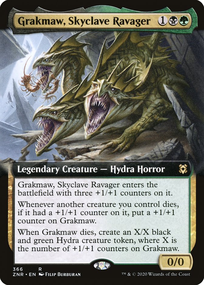 Grakmaw, Skyclave Ravager (Extended Art) [Zendikar Rising] | Deep Dive Games St. Marys