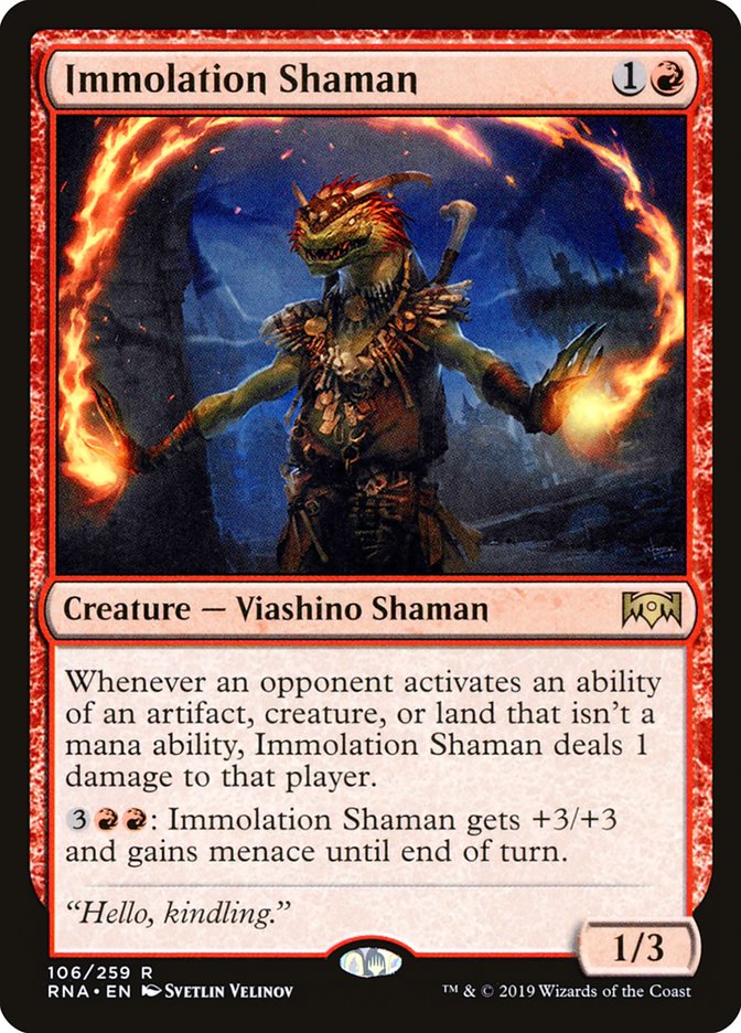 Immolation Shaman [Ravnica Allegiance] | Deep Dive Games St. Marys