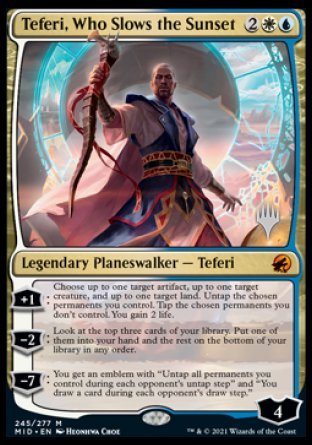 Teferi, Who Slows the Sunset (Promo Pack) [Innistrad: Midnight Hunt Promos] | Deep Dive Games St. Marys