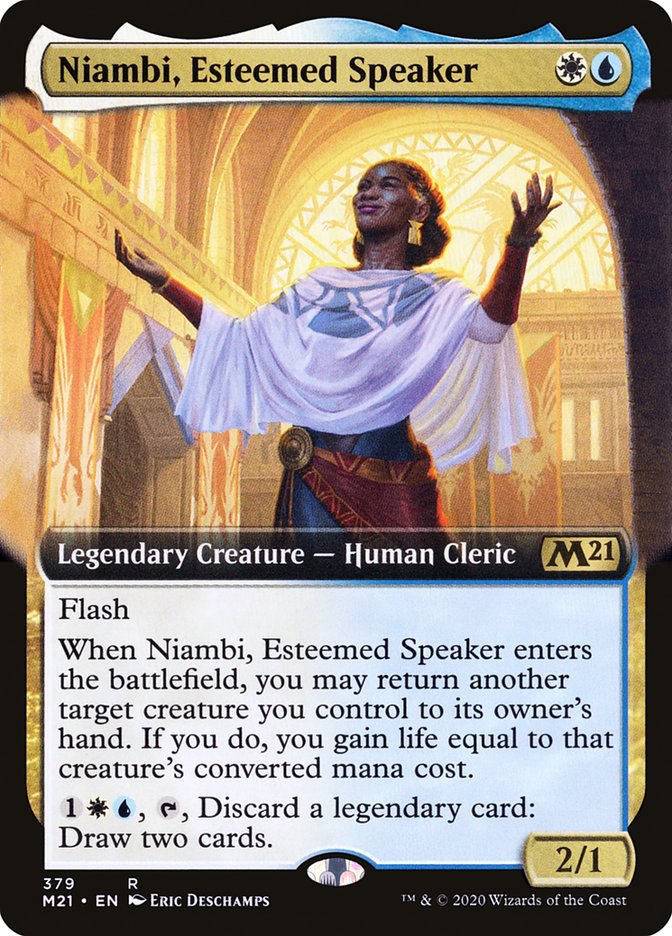 Niambi, Esteemed Speaker (Extended Art) [Core Set 2021] | Deep Dive Games St. Marys