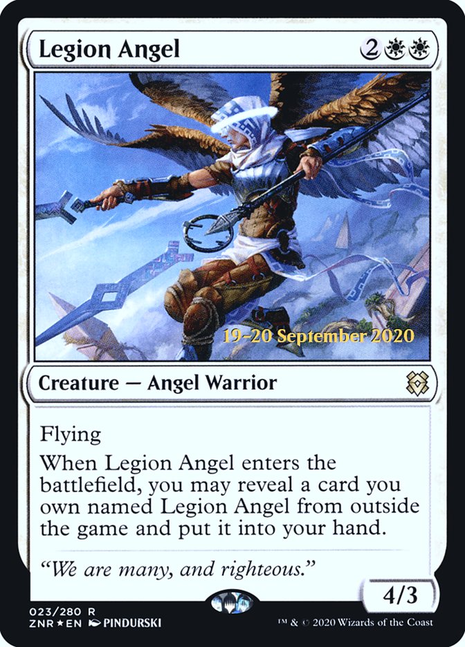 Legion Angel [Zendikar Rising Prerelease Promos] | Deep Dive Games St. Marys