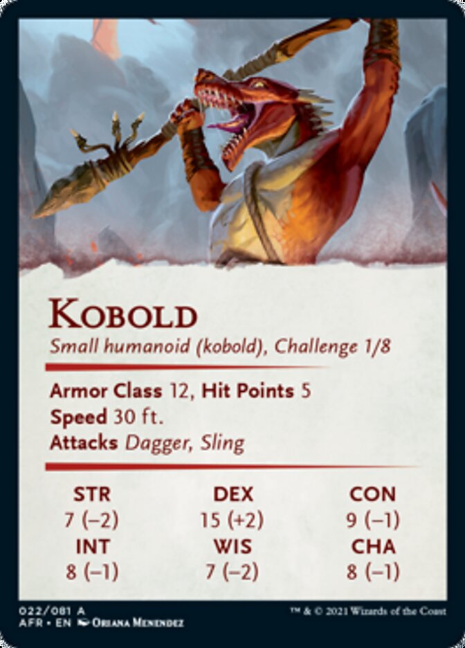 Kobold Art Card [Dungeons & Dragons: Adventures in the Forgotten Realms Art Series] | Deep Dive Games St. Marys