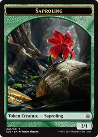 Saproling // Treasure (007) Double-Sided Token [Explorers of Ixalan Tokens] | Deep Dive Games St. Marys