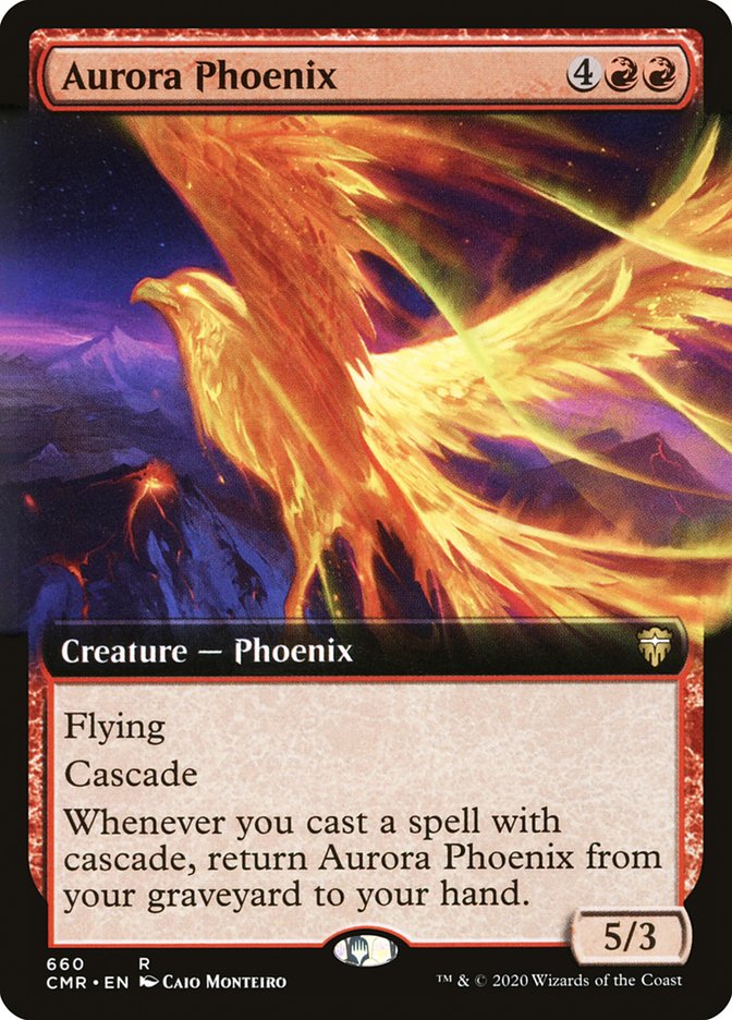 Aurora Phoenix (Extended Art) [Commander Legends] | Deep Dive Games St. Marys