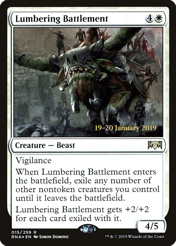 Lumbering Battlement [Ravnica Allegiance Prerelease Promos] | Deep Dive Games St. Marys