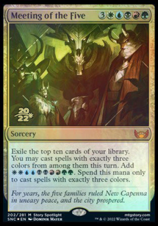 Meeting of the Five [Streets of New Capenna Prerelease Promos] | Deep Dive Games St. Marys