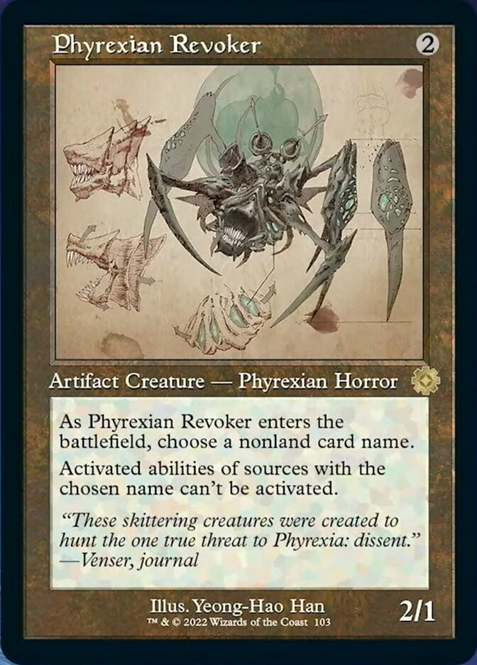 Phyrexian Revoker (Retro Schematic) [The Brothers' War Retro Artifacts] | Deep Dive Games St. Marys