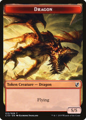 Heart-Piercer Manticore // Dragon Double-Sided Token [Commander 2019 Tokens] | Deep Dive Games St. Marys