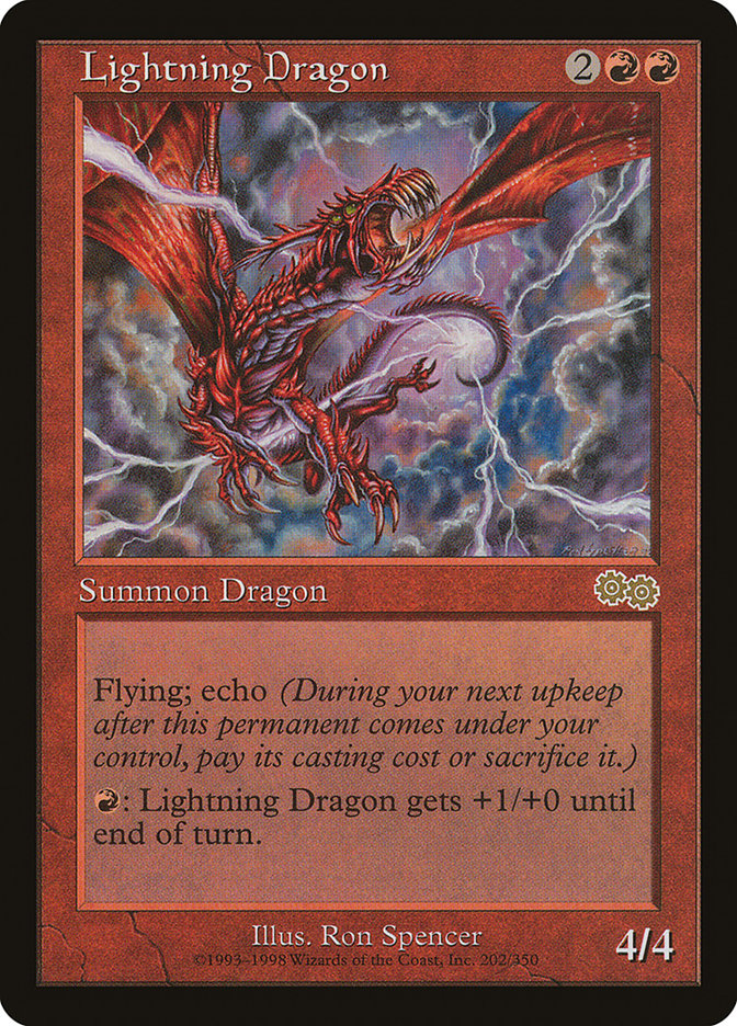 Lightning Dragon [Urza's Saga] | Deep Dive Games St. Marys