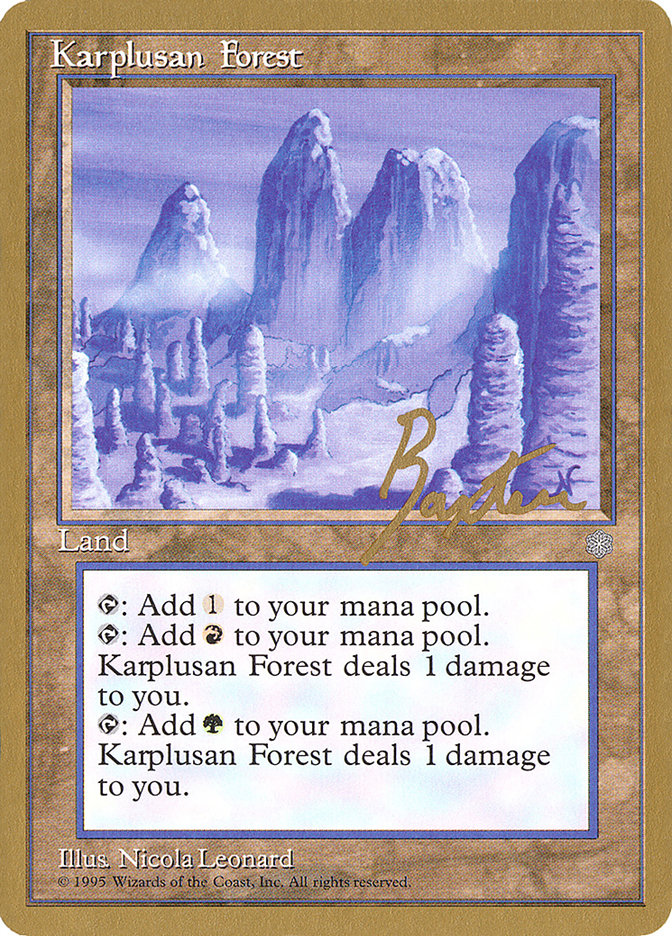 Karplusan Forest (George Baxter) [Pro Tour Collector Set] | Deep Dive Games St. Marys