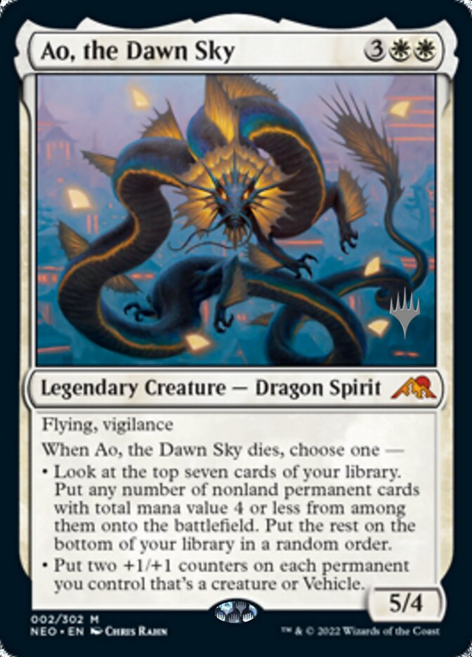 Ao, the Dawn Sky (Promo Pack) [Kamigawa: Neon Dynasty Promos] | Deep Dive Games St. Marys