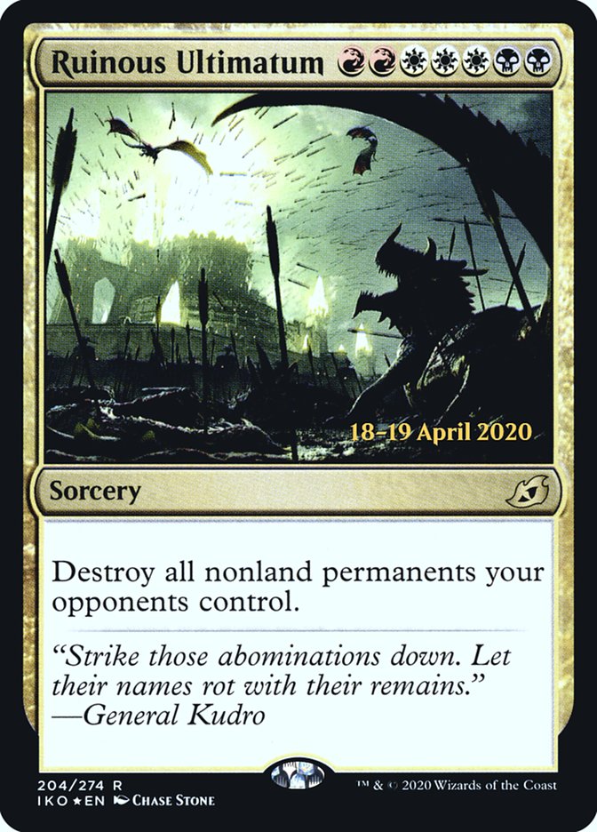 Ruinous Ultimatum [Ikoria: Lair of Behemoths Prerelease Promos] | Deep Dive Games St. Marys