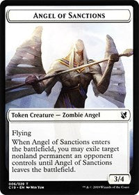 Angel of Sanctions // Horror Double-Sided Token [Commander 2019 Tokens] | Deep Dive Games St. Marys