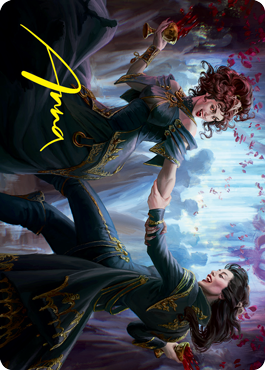 Falkenrath Celebrants 1 Art Card (Gold-Stamped Signature) [Innistrad: Crimson Vow Art Series] | Deep Dive Games St. Marys