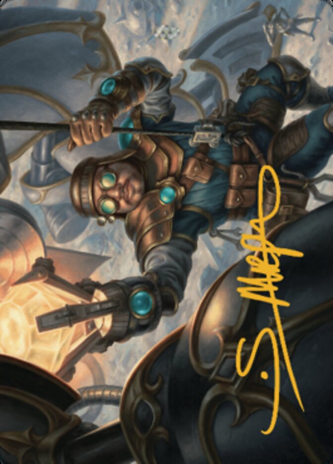 Powerstone Engineer Art Card (Gold-Stamped Signature) [The Brothers' War Art Series] | Deep Dive Games St. Marys