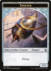 Cat Warrior // Thopter (026) Double-Sided Token [Commander 2018 Tokens] | Deep Dive Games St. Marys