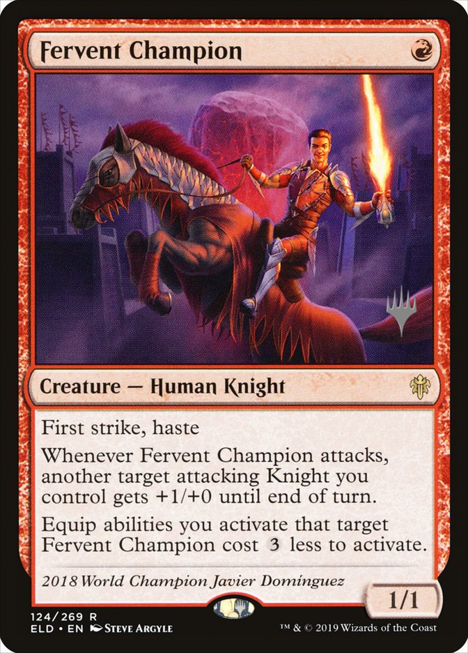 Fervent Champion (Promo Pack) [Throne of Eldraine Promos] | Deep Dive Games St. Marys